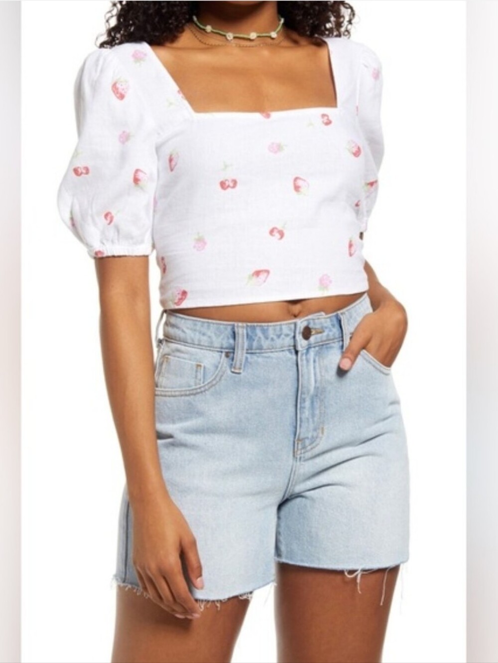 BP Puff Sleeve Crop Top size Small NWT